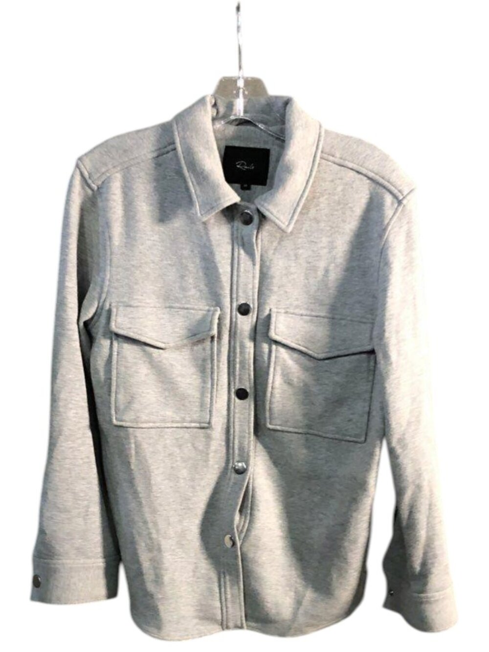 Rails Turner Heather Grey Snap Front Shirt Jacket Shacket XS - Picture 2 of 5